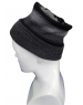 Pure Wool Cap Stripes Design dark grey